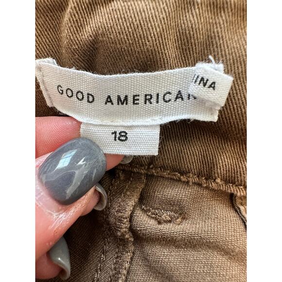 Good American Good Skate Trouser Wide Leg Pants Cotton Size 18 - Picture 4 of 9